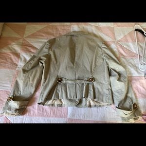 Vintage Talbots striped casual blazer jacket.